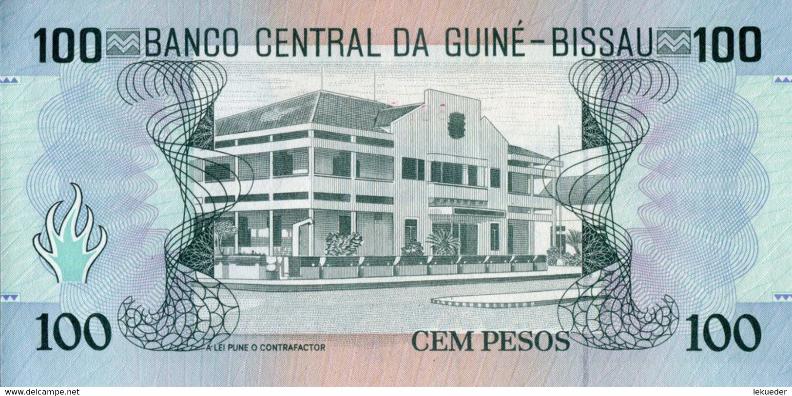 Banknotes UNC - SC Billete Banco GUINEA-BISSAU - 100 Pesos, 1990 Sin Cursar - Guinea–Bissau