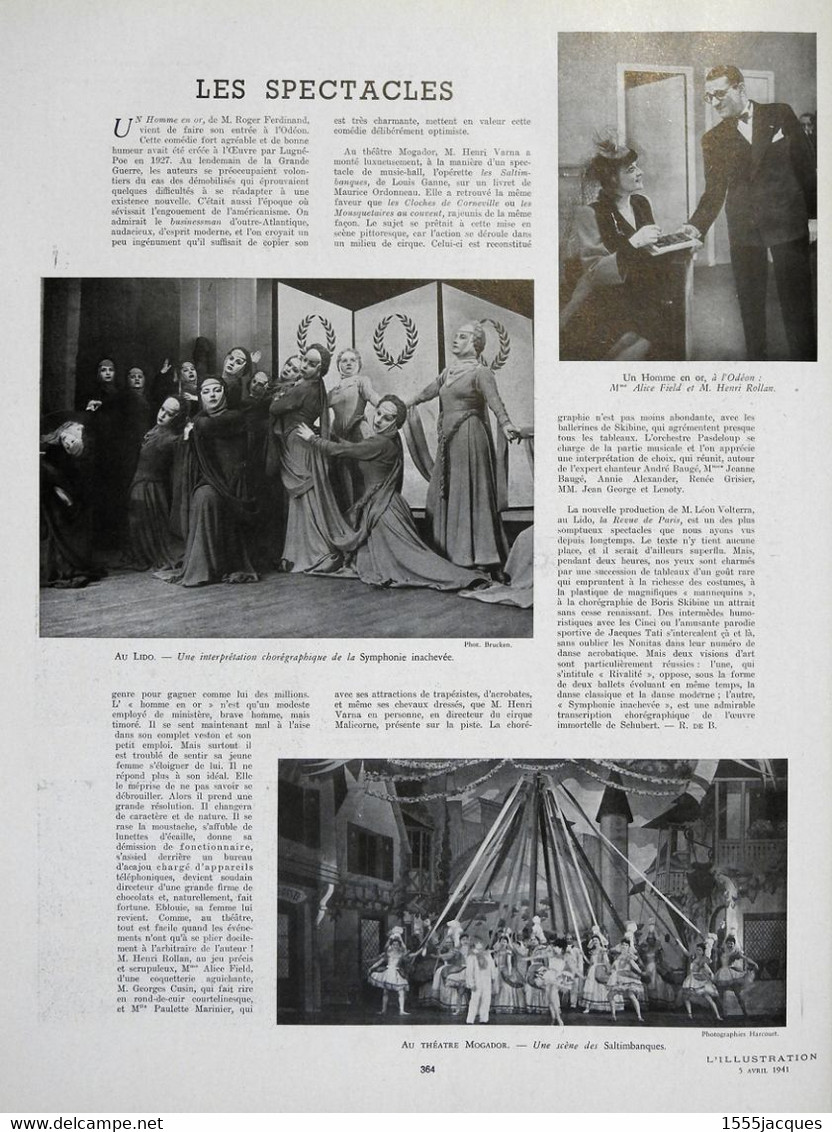 L'ILLUSTRATION N° 5117 5-04-1941 STALAG MATSUOKA TRIPOLI ORPHELINAT PHOTO SOUS-MARINE HEUCQUEVILLE