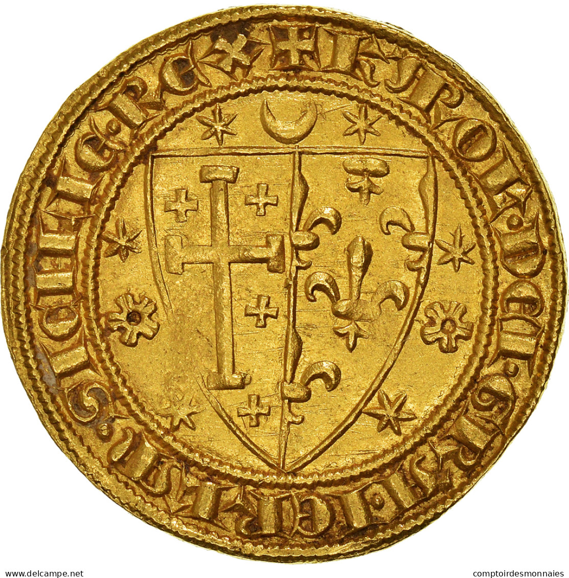 Monnaie, Italie, NAPLES, Charles Ier D'Anjou, Salut D'or, 1277-1285, SUP+, Or - Neapel & Sizilien