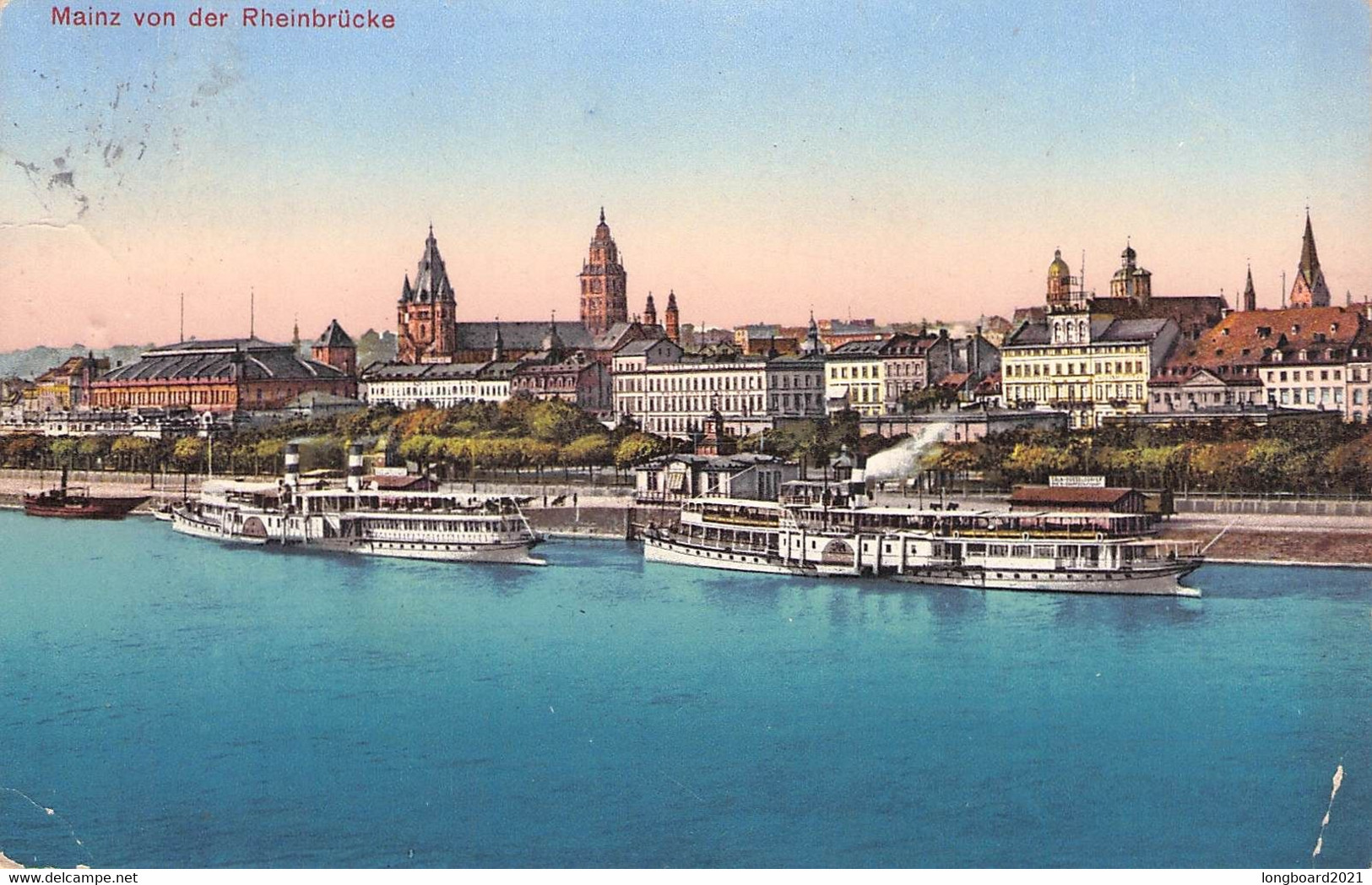 MAINZ VON DER RHEINBRÜCKE - 1913 / P196 - Mainz