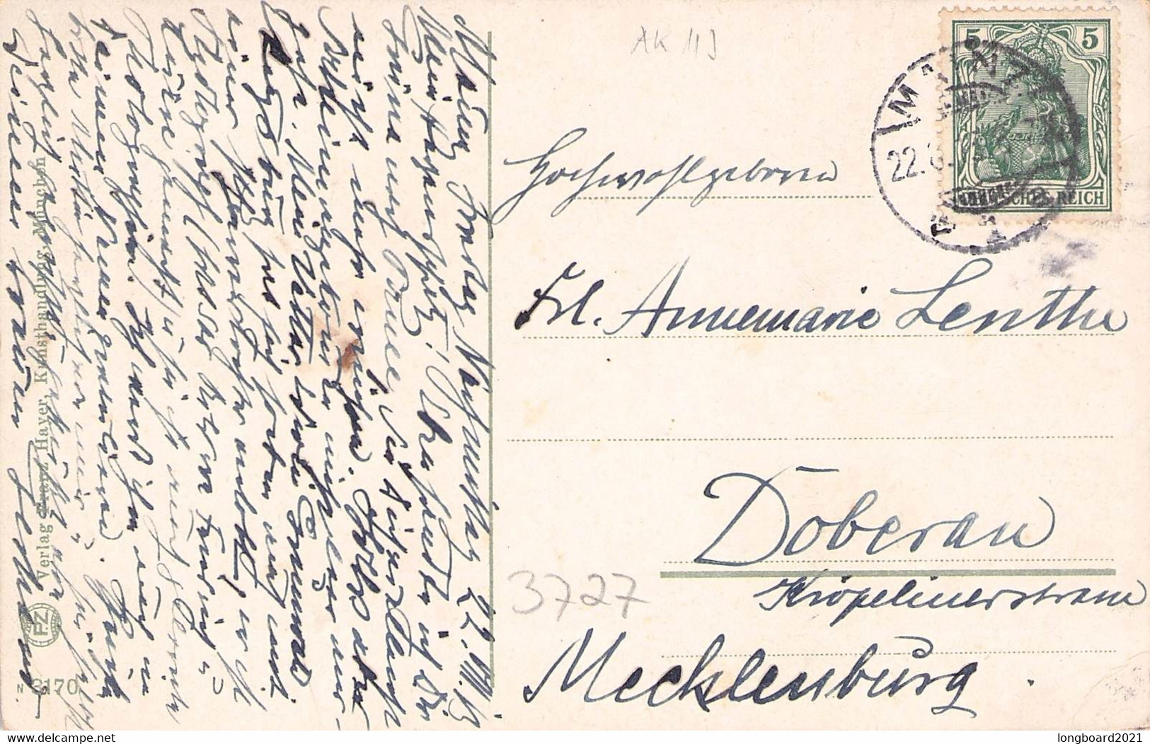 MAINZ VON DER RHEINBRÜCKE - 1913 / P196 - Mainz
