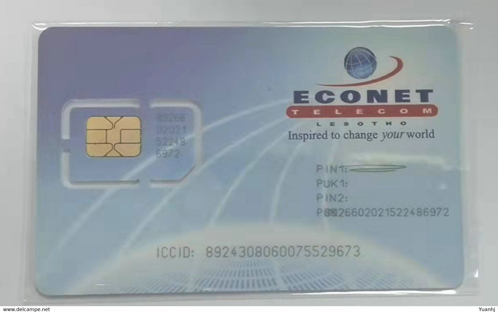 Congo GSM SIM Card,mint - Congo