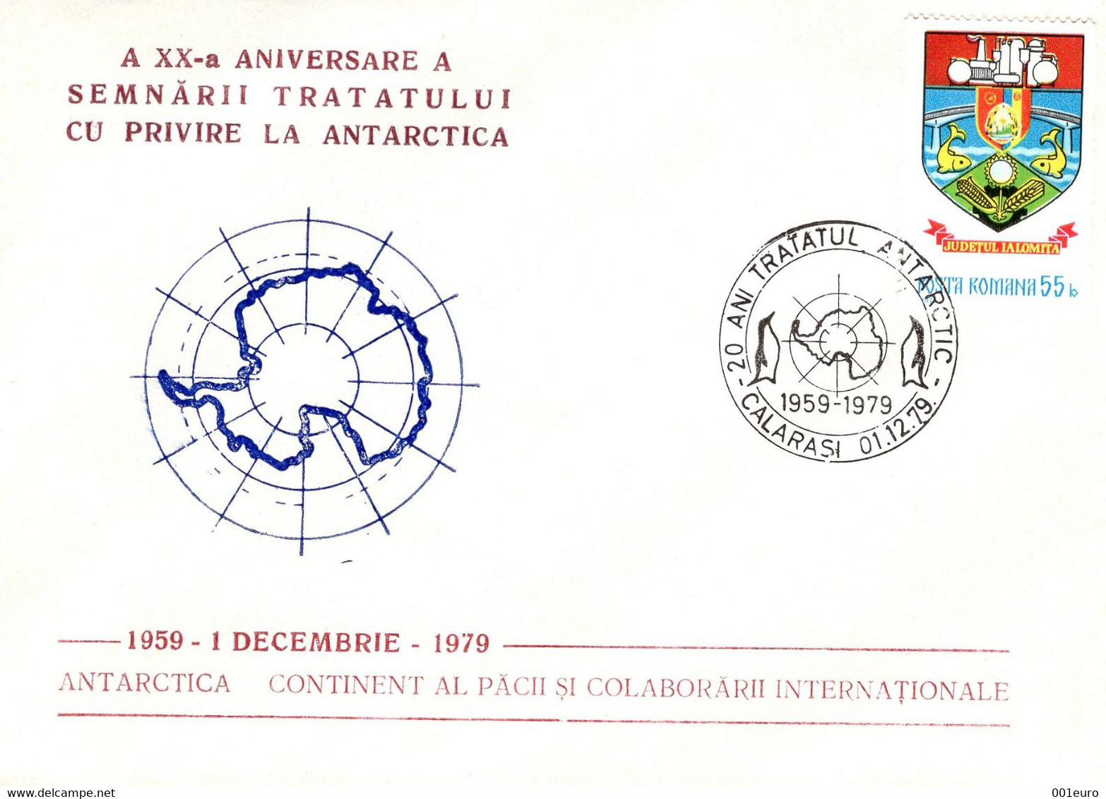 ROMANIA 1979: ANTARCTIC TREATY 20 YEARS, Illustrated Postmark On Cover  - Registered Shipping! - Storia Postale