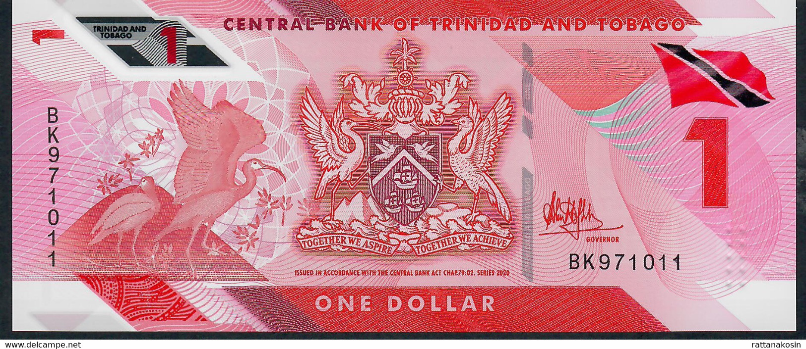 TRINIDAD & TOBAGO  NLP 1 DOLLAR 2020 #BK  Dated 2020 Issued February 2021 UNC. - Trinidad Y Tobago