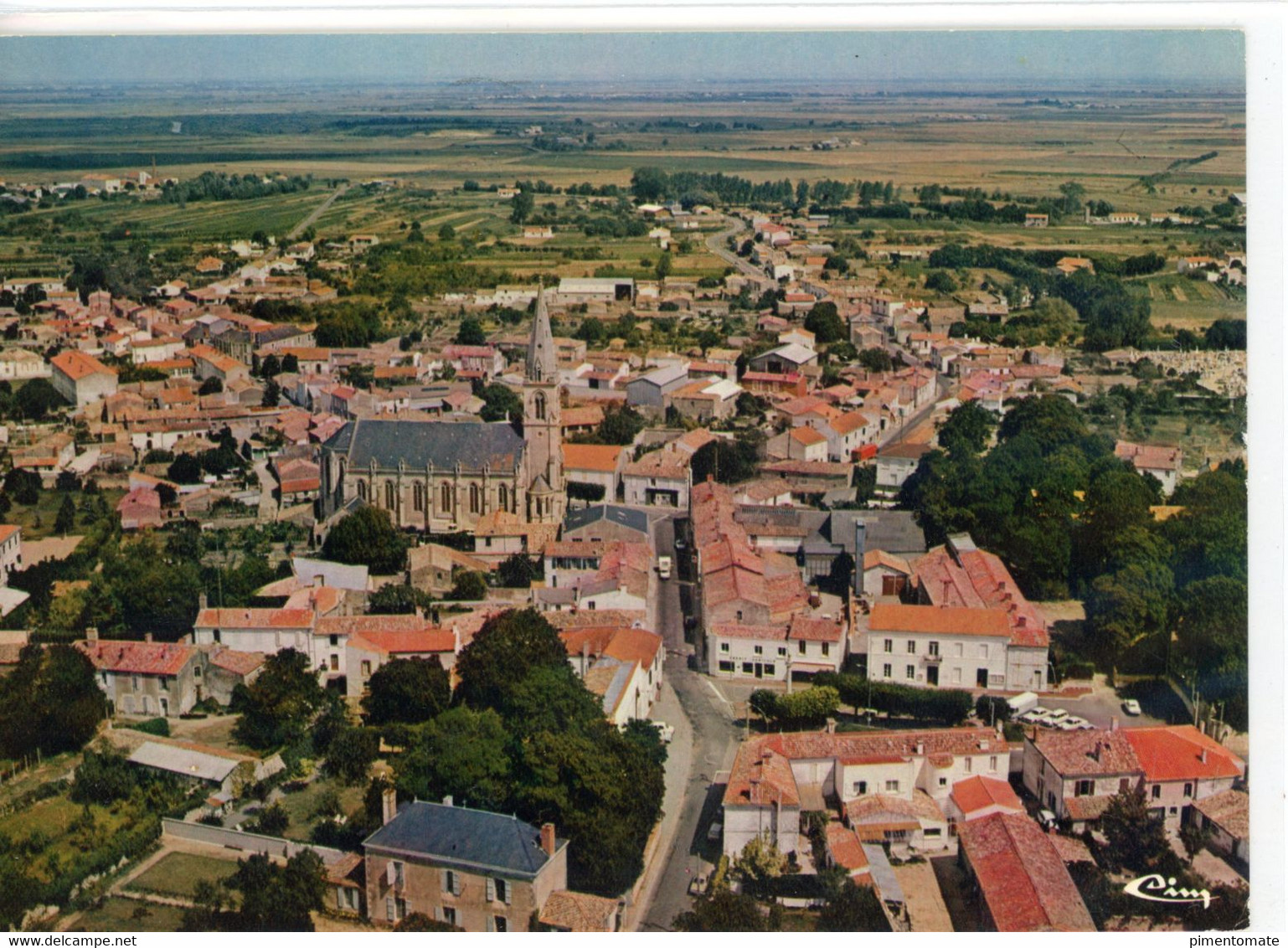 SAINT MICHEL EN L'HERM LE CENTRE DU BOURG VUE AERIENNE 1987 - Saint Michel En L'Herm