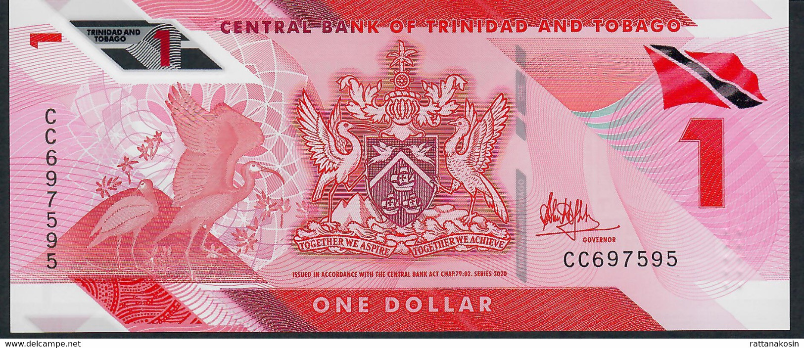 TRINIDAD & TOBAGO  NLP 1 DOLLAR 2020 #CC  Dated 2020 Issued February 2021 UNC. - Trinidad Y Tobago