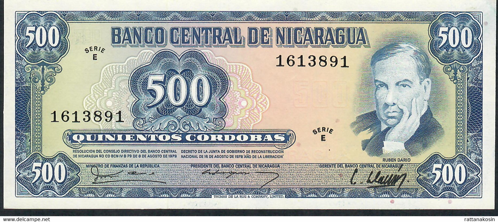 NICARAGUA   P133   500  CORDOBAS    1979    UNC. - Nicaragua