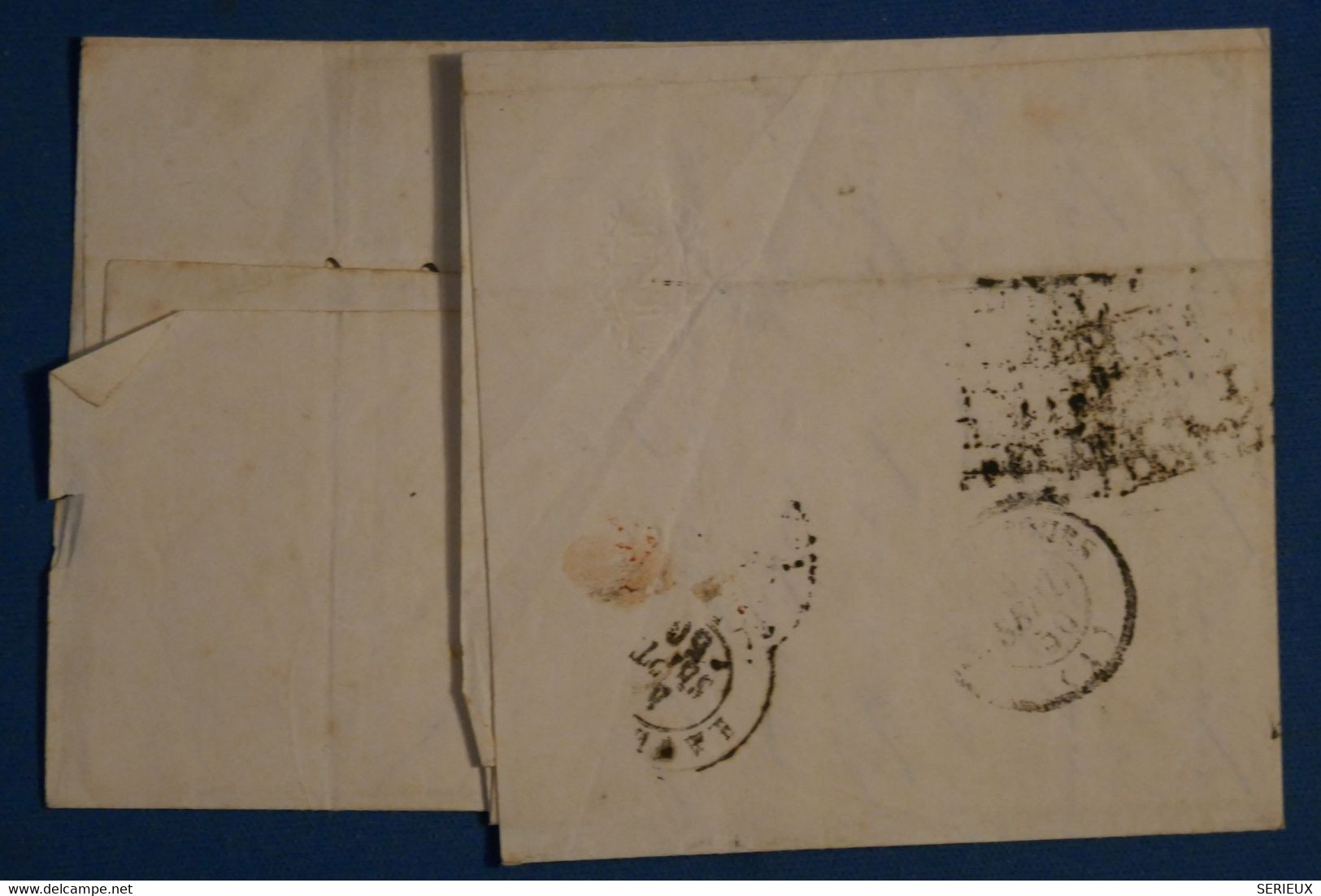 AL12 FRANCE  BELLE  LETTRE  1850 ++++++PARIS  POUR LAFLECHE + CERES N°4  +AFFRANCH. INTERESSANT - 1849-1850 Ceres