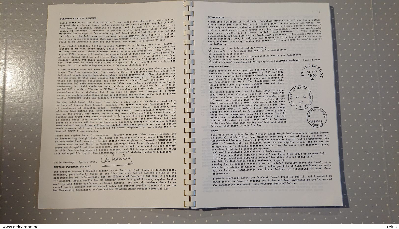 Skeleton Postmarks Of The England And Wales 1996 + Supplement 1999 James A Mackay - Philatelie Und Postgeschichte