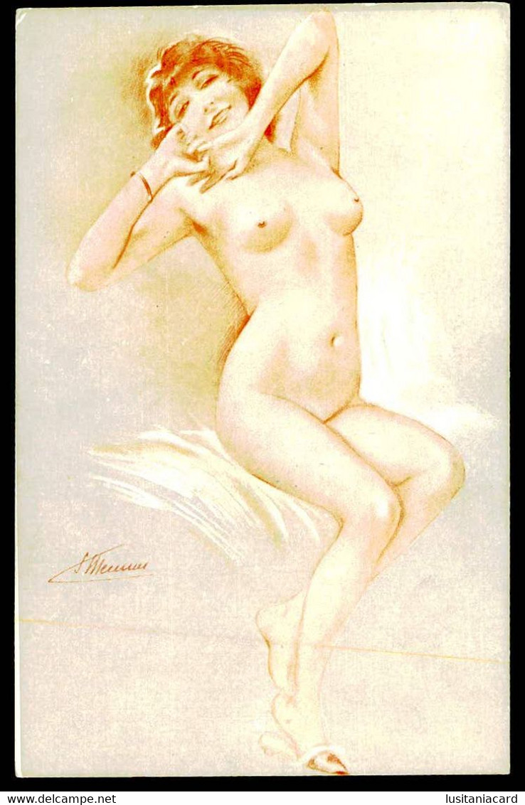 FRANCE - ILLUSTRATEURS  - « Suzanne Meunier» - Études De Nu (Sanguines).( Ed. L.E. Paris, Serie Nº 43) Carte Postale - Meunier, S.