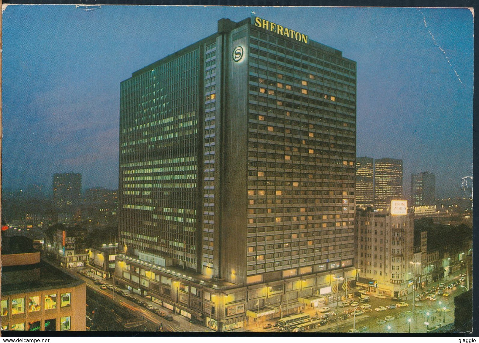 °°° 29779 - BELGIUM - BRUSSELS SHERATON HOTEL - 1984 With Stamps °°° - Cafés, Hôtels, Restaurants