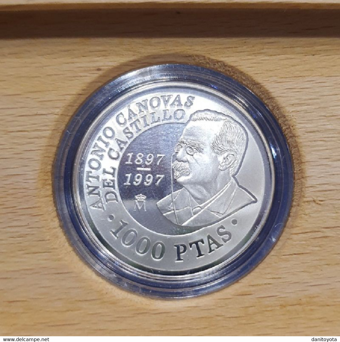 ESPAÑA.  AÑO 1997.  1000 PTAS PLATA, ANTONIO CANOVAS DEL CASTILLO. - 1 000 Pesetas