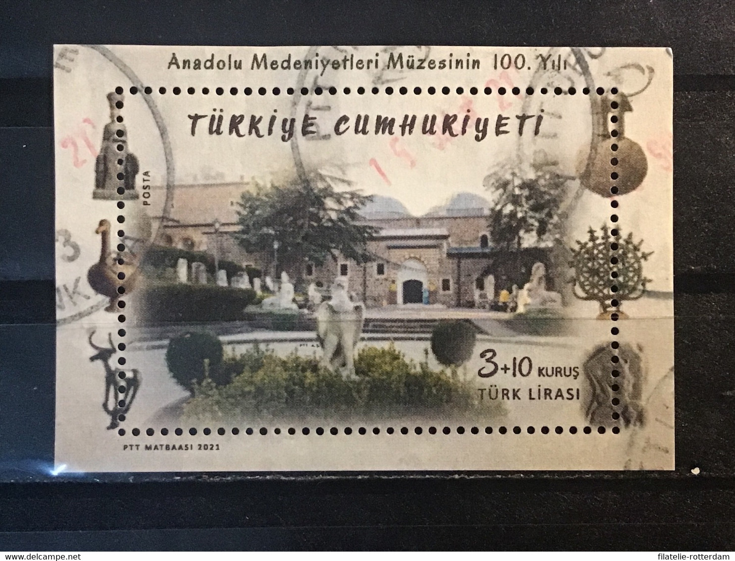 Turkey / Turkije - Sheet Musea (3+10) 2021 - Usados