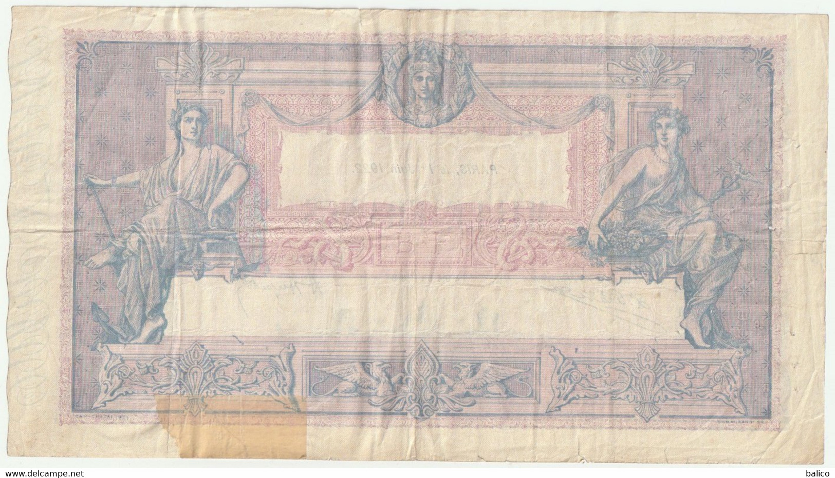 France, 1000 Francs, ''Bleu Et Rose'', 1 Juin 1922 - K.1607 - 1 000 F 1889-1926 ''Bleu Et Rose''