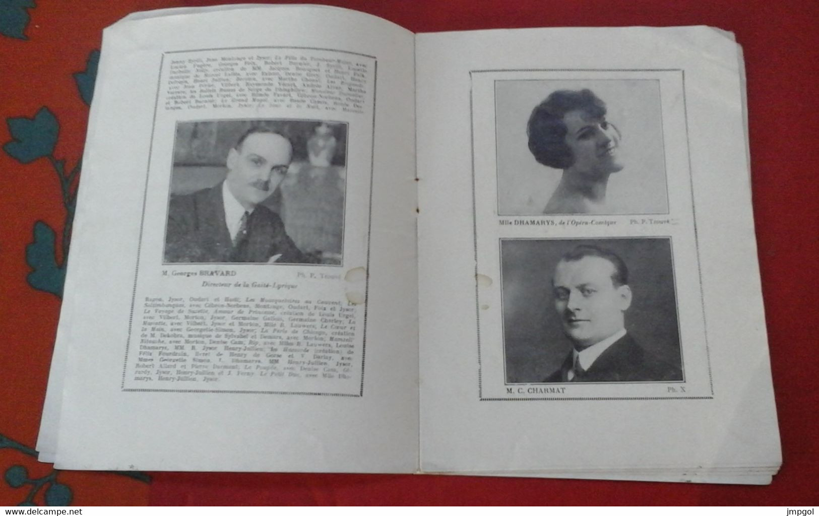 Programme Théâtre Gaité Lyrique 1925 L'Homme Qui Vendit Son âme Au Diable Jean Nougues Louise Dhamarys Claude Charmat - Programmes