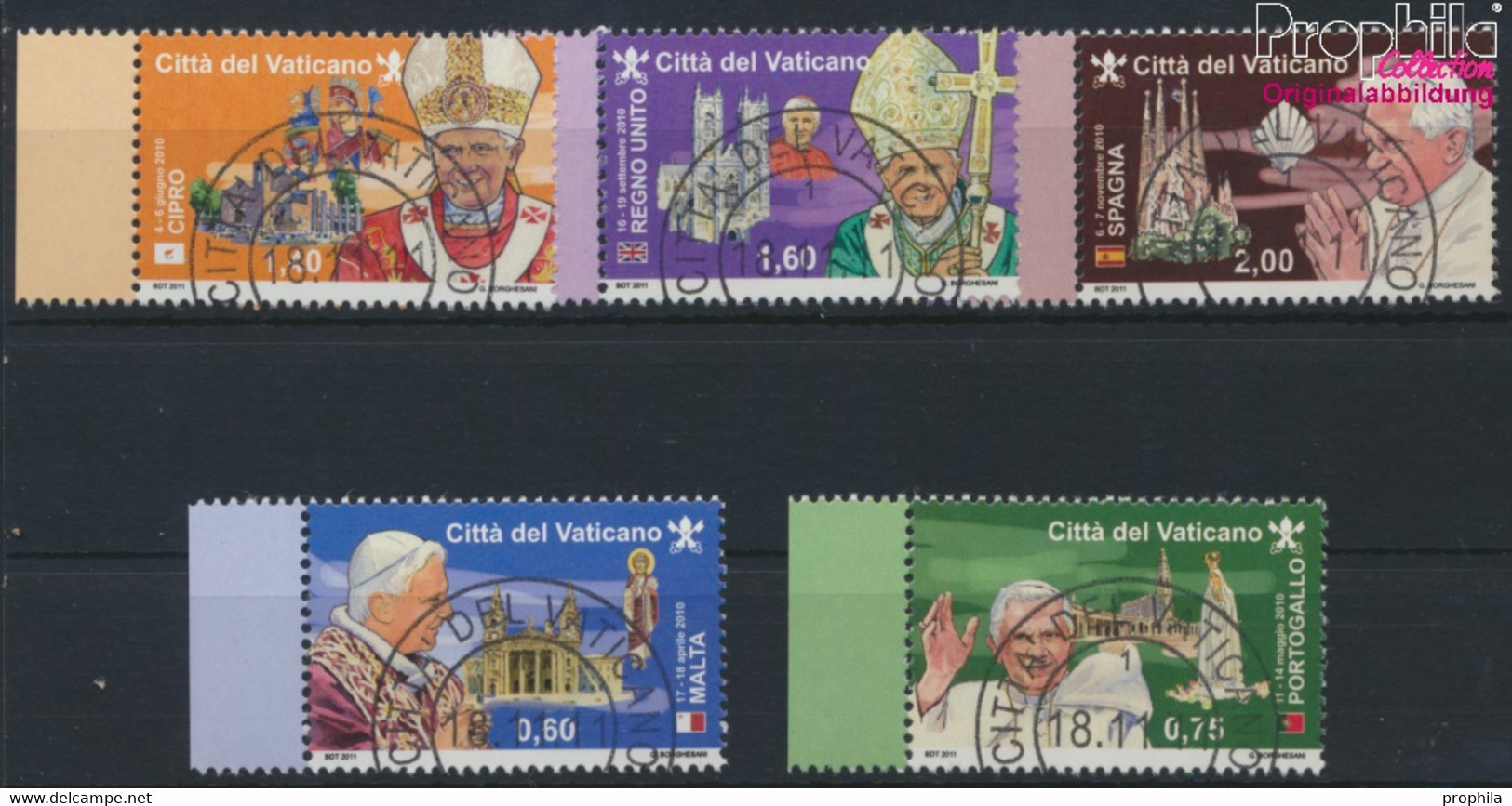 Vatikanstadt 1721-1725 (kompl.Ausg.) Gestempelt 2011 Papstreisen (9678673 - Usados