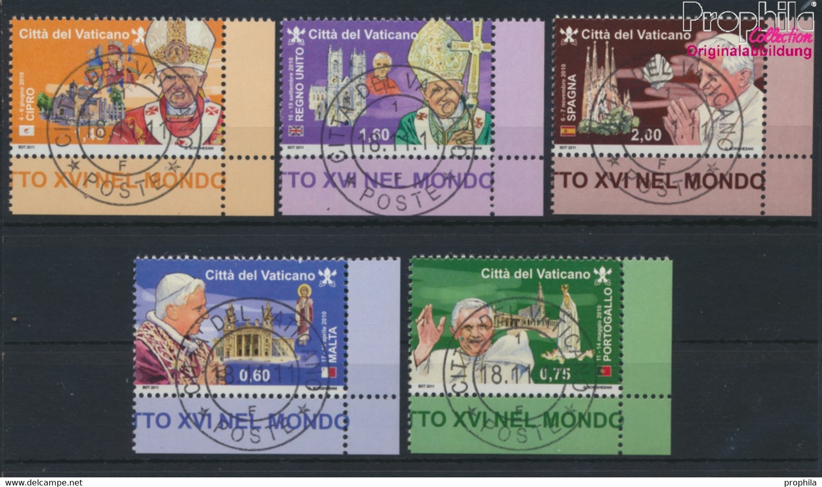 Vatikanstadt 1721-1725 (kompl.Ausg.) Gestempelt 2011 Papstreisen (9678674 - Used Stamps