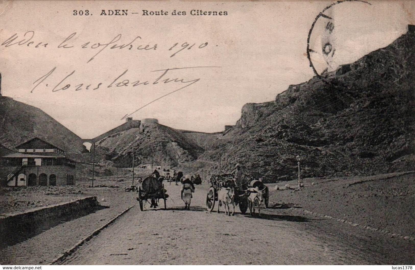 ADEN / ROUTE DES CITERNES / MESSAGERIES MARITIMES - Jemen