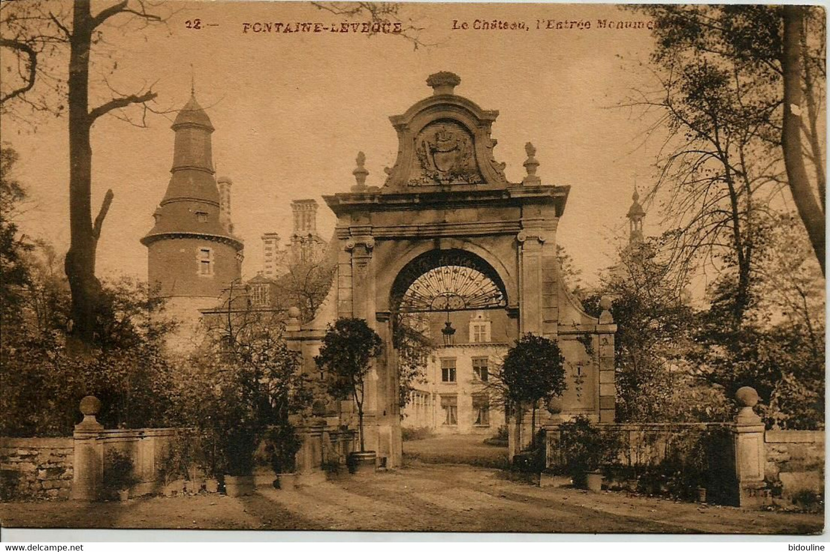 CPA-FONTAINE L'EVEQUE " Le Château-Entrée Monument " - Fontaine-l'Evêque