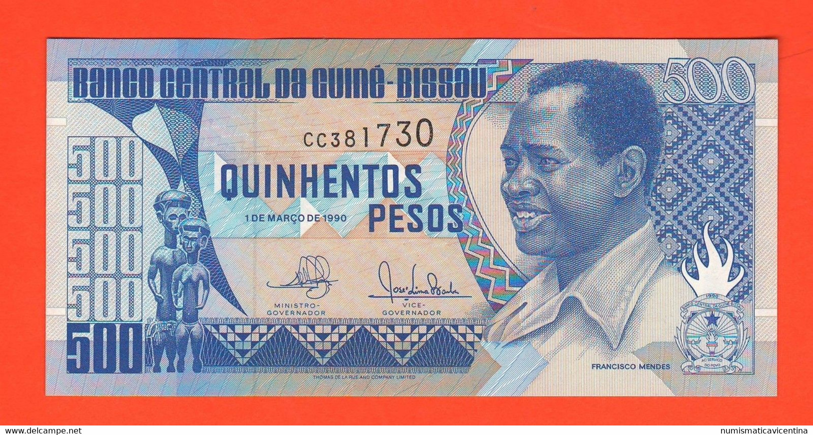 Guinea Bissau 500 Pesos 1990 Guinée Bissau Quinhentos De Francisco Mendes - Guinea–Bissau