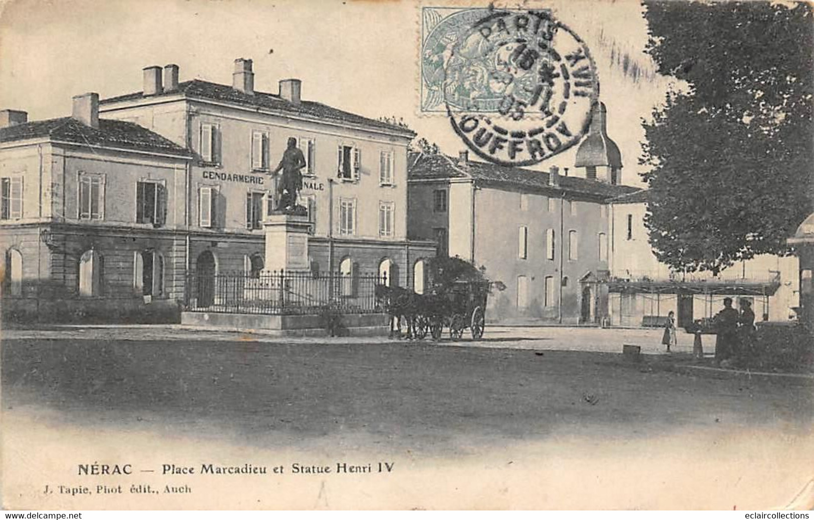 Nérac        47        Place Mercadieu Et Statue Henri IV       (voir Scan) - Nerac
