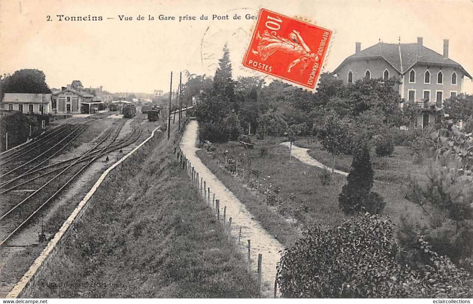 Tonneins      47          Vue De La Gare Prise Du Pont     (voir Scan) - Tonneins