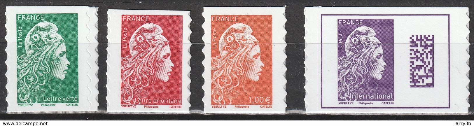 2021 - Y/T 1598a+1599a+1600+1656A Type II - Marianne Engagée Yseult (mention Philaposte Au Lieu De Phil@poste) AA - NEUF - Unused Stamps