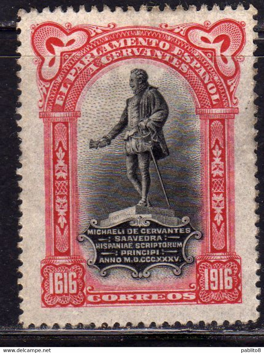 SPAIN ESPAÑA SPAGNA 1916 EL PARLAMENTO ESPAÑOL A CERVANTES SPANISH PARLIAMENT MNH - Nuevos