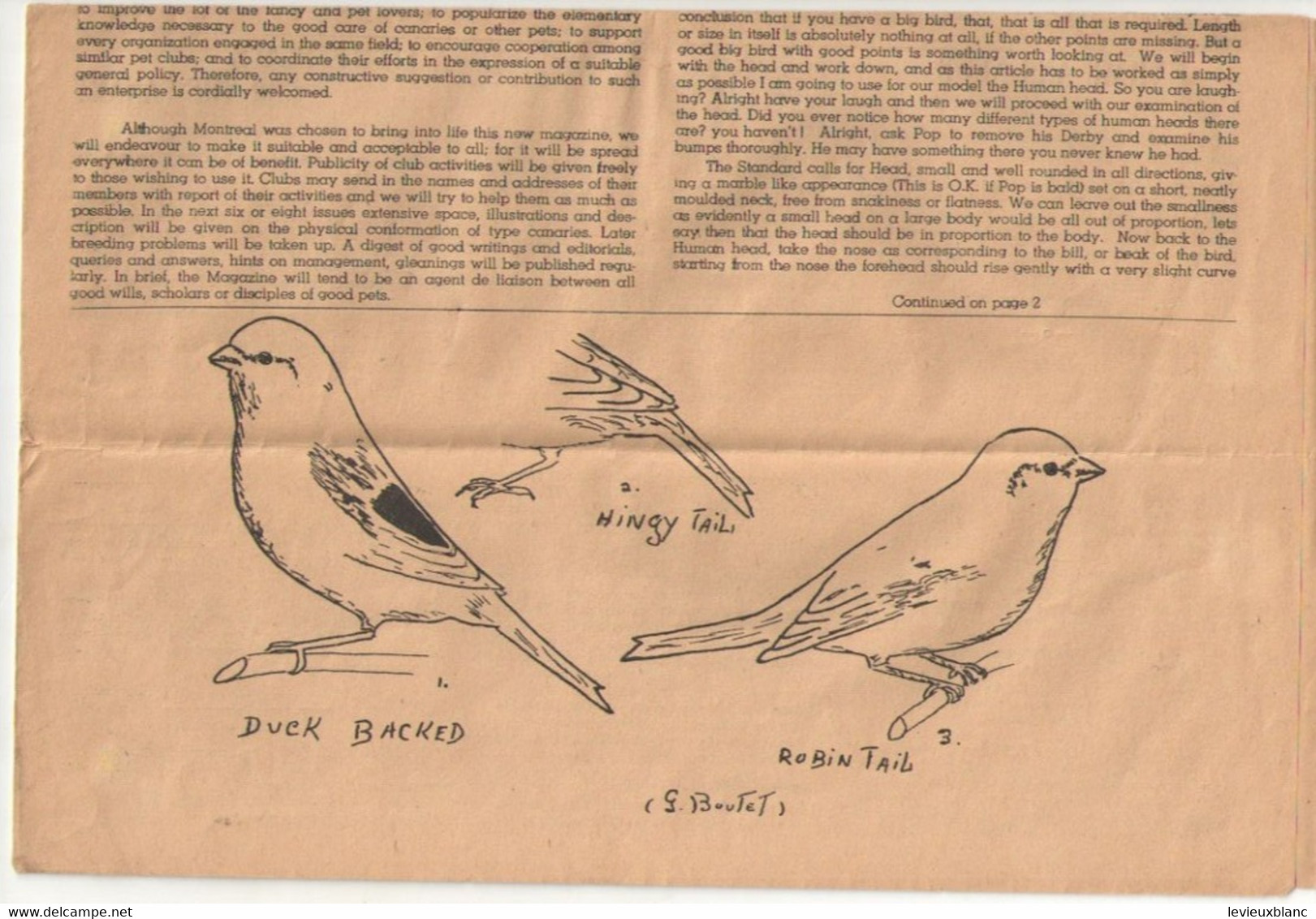 Montreal CAGE BIRDS And Au Pets/Official Bulletin/Montreal CANARY And CAGE BIRD Association/1944                  VPN374 - Pet/ Animal Care