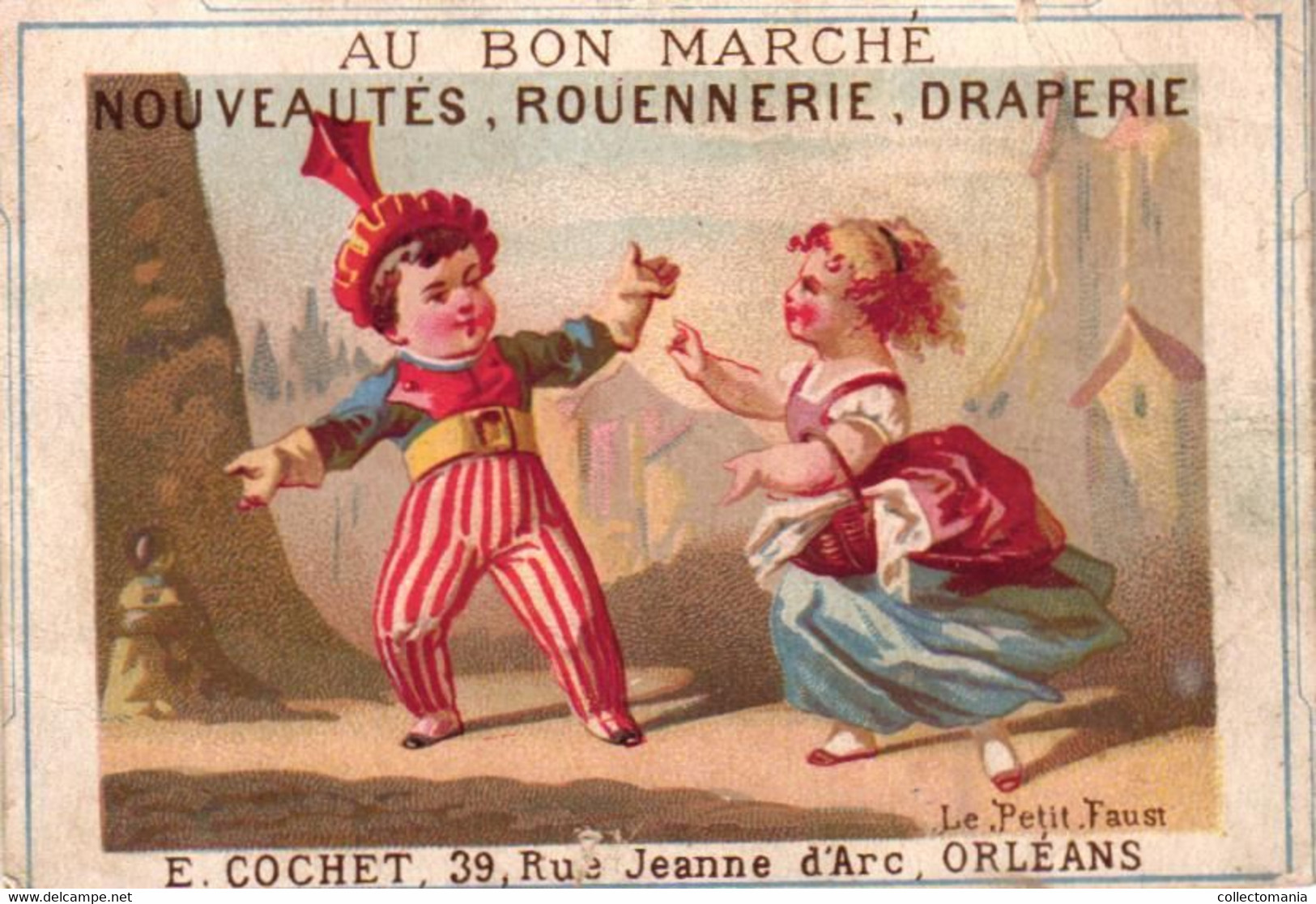 3 Chromos Au Bon Marché  Orléans Calendriers  1877 Le Petit Faust  Abeilard La Périchole, Presse Manuele Lithograhique - Petit Format : ...-1900