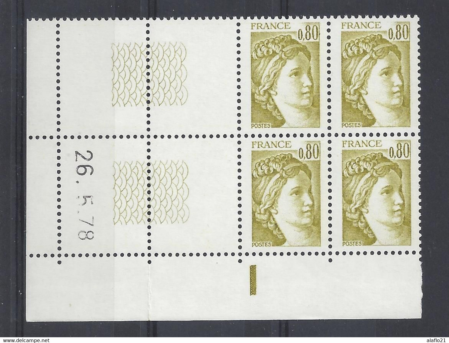 SABINE N° 1971 - Bloc De 4 COIN DATE TD3 - NEUF SANS CHARNIERE - 26/5/78 - Repère Electronique - 1970-1979