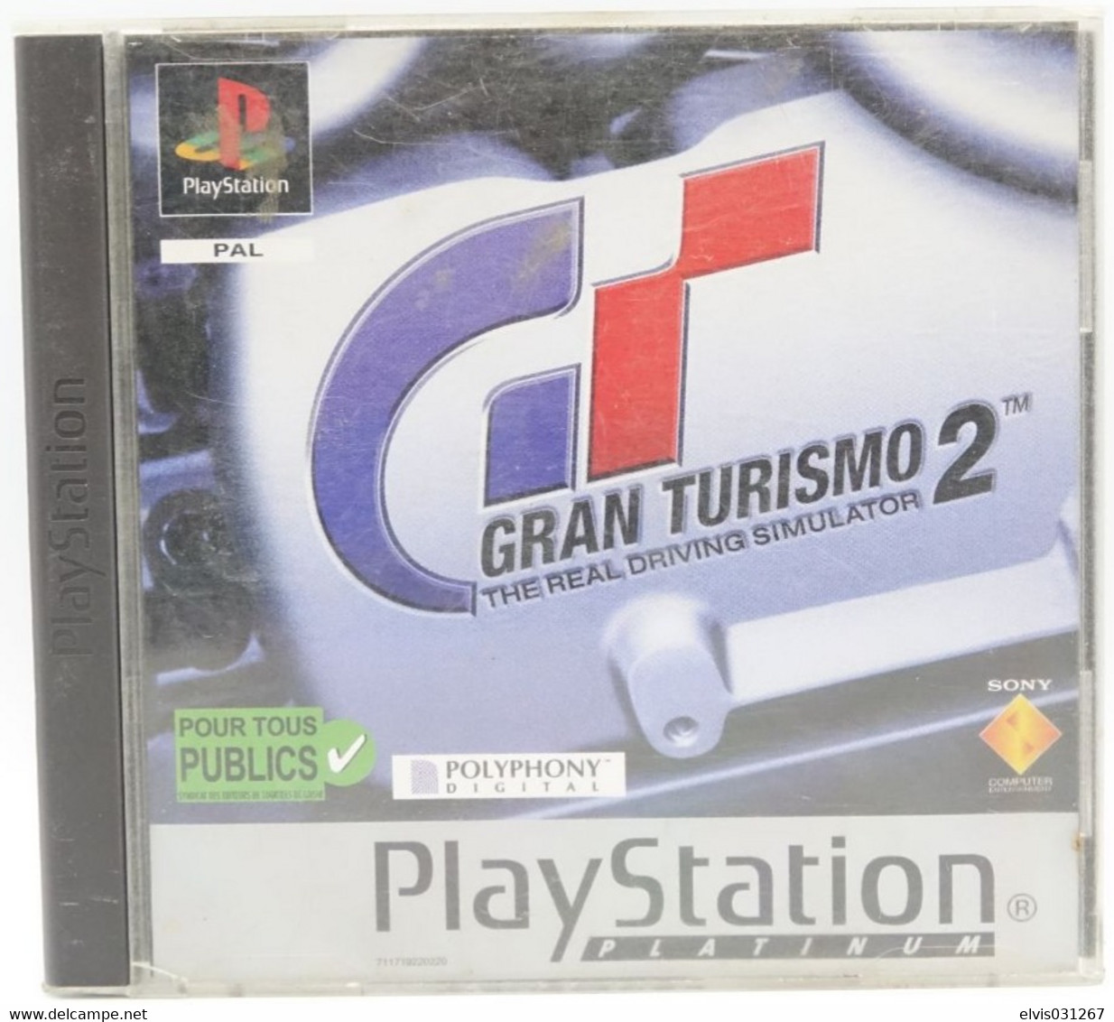 SONY PLAYSTATION ONE PS1 : GRAN TURISMO 2 THE REAL DRIVING SIMULATOR - PLATINUM - Playstation