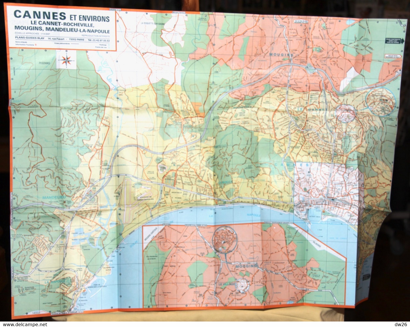 Plan Guide Blay: Cannes, Antibes Et Agglomération, Index Des Rues, Carte Séparée En Couleur - Altri & Non Classificati