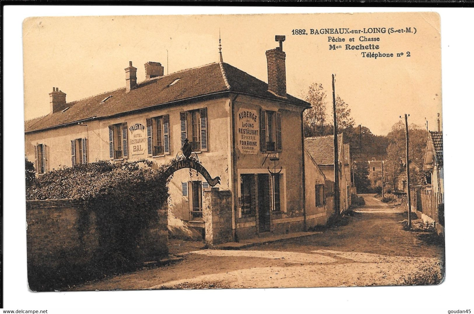 BAGNEAUX-sur-LOING (S.-et-M.) - Mon Rochette - Pêche Et Chasse  RARE - Bagneaux Sur Loing