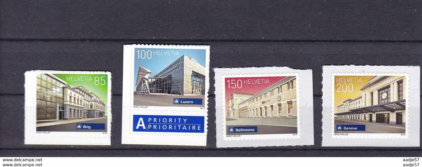Schweiz ** 2460-2463 Bahnhöfe MNH (**) - Unused Stamps