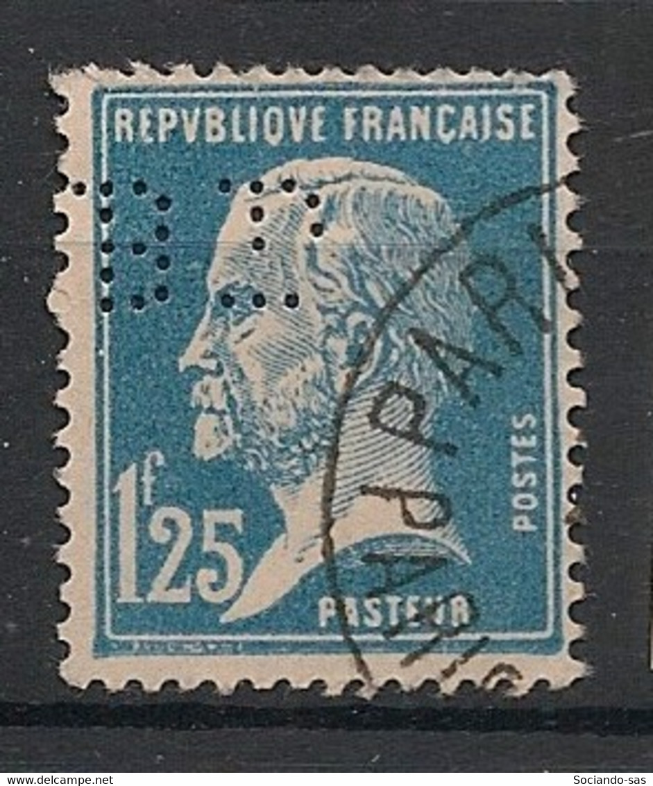 FRANCE - 1925 - N°Yv. 180 - Pasteur - Perforé BP - Oblitéré / Used - Oblitérés