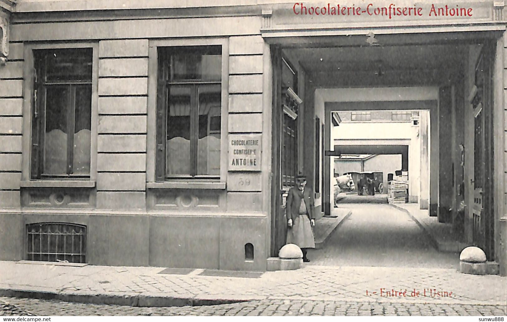 Chocolaterie Confiserie Antoine - Entrée De L'Usine  (animée) - Elsene - Ixelles