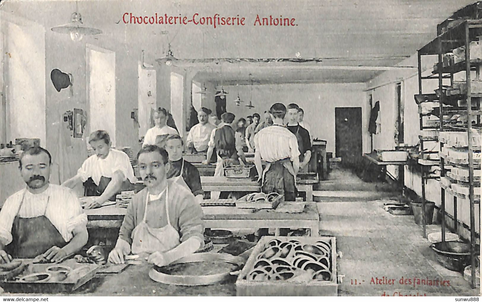 Chocolaterie Confiserie Antoine - Atelier Des Fantaisies Du Chocolat  (animée 1921) - Ixelles - Elsene