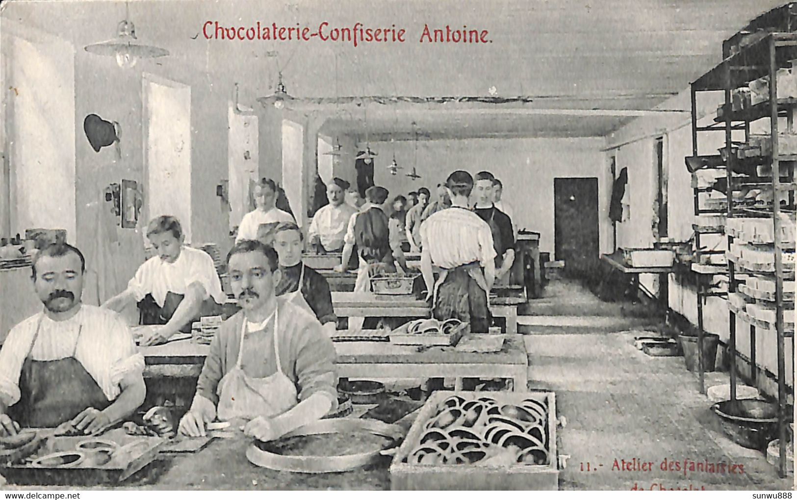 Chocolaterie Confiserie Antoine - Atelier Des Fantaisies Du Chocolat  (animée 1921) - Elsene - Ixelles