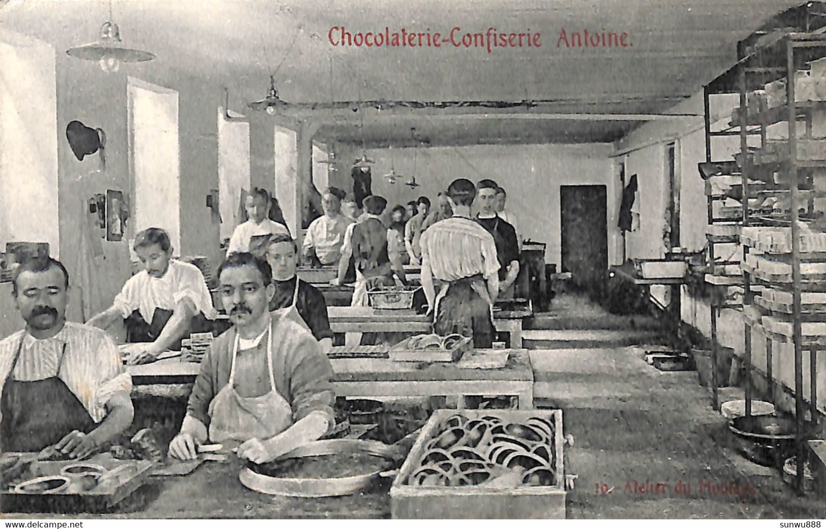 Chocolaterie Confiserie Antoine - Atelier Des Fantaisies Du Chocolat  (animée Non Circulé) - Elsene - Ixelles