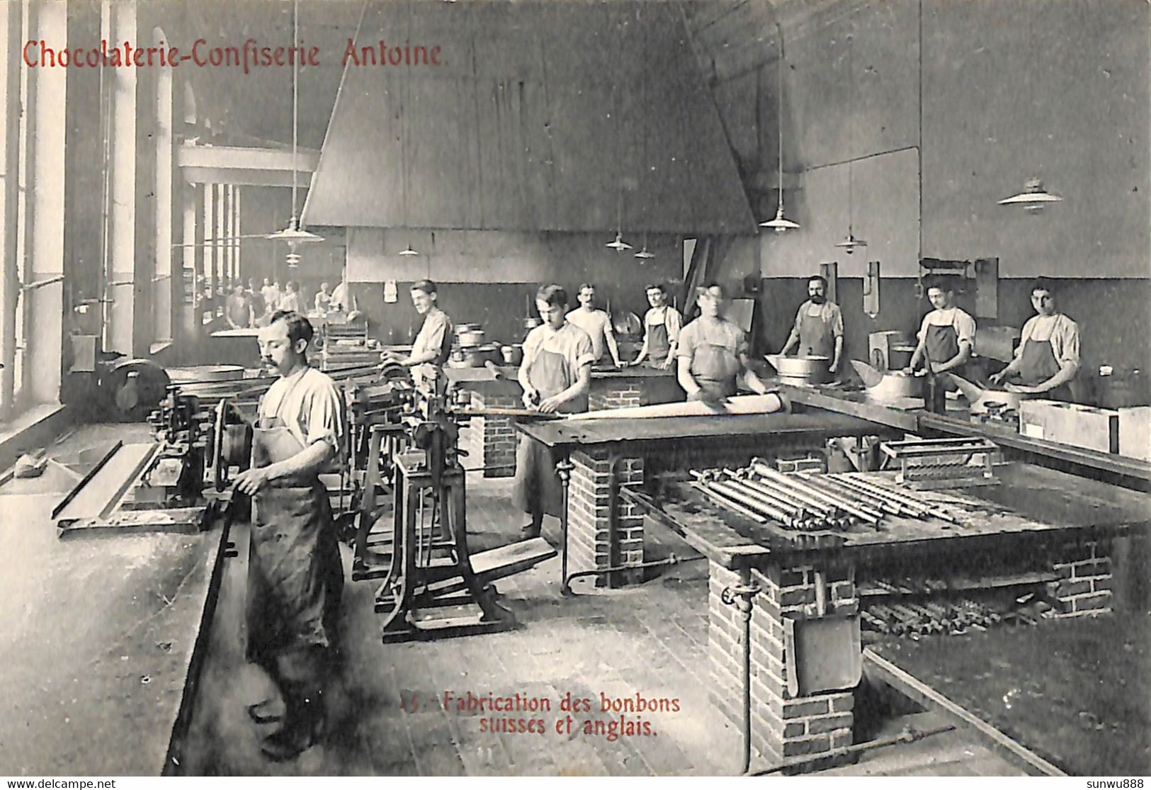 Chocolaterie Confiserie Antoine - Fabrication Des Bonbons Suisses Et Anglais (animée) - Elsene - Ixelles