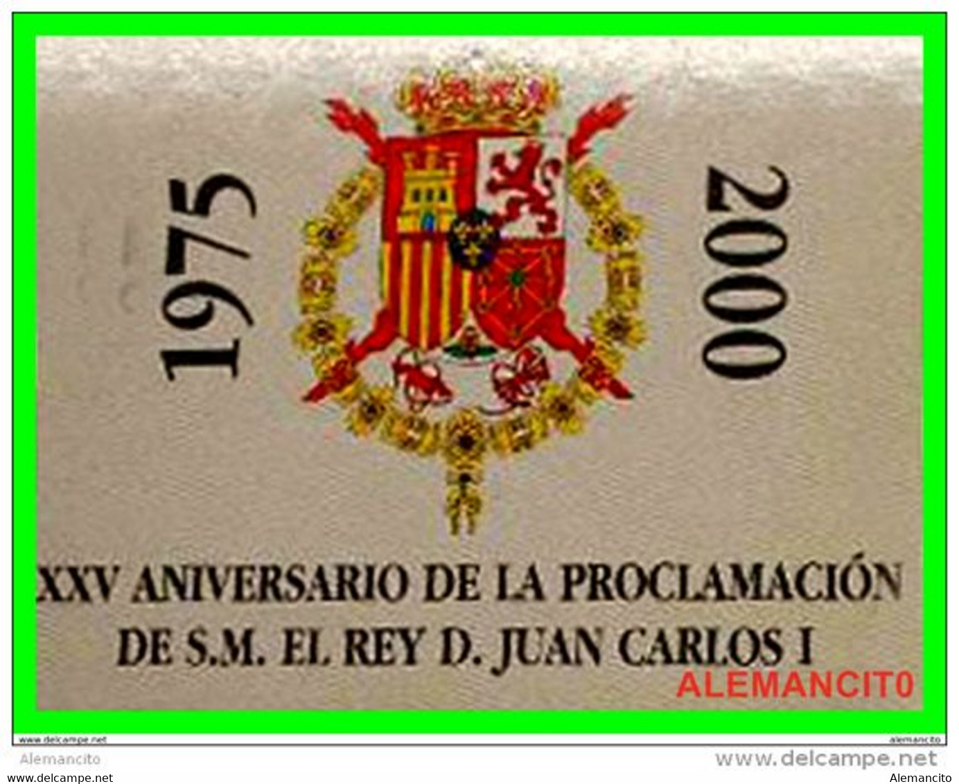 ESPAÑA - 2000 PESETAS - XXV ANIVERSARIO PROCLAMACION DE S.M. REY D. JUAN CARLOS I – 2000 PESETAS. PLATA PROOF 27 GRAMOS - 2 000 Pesetas