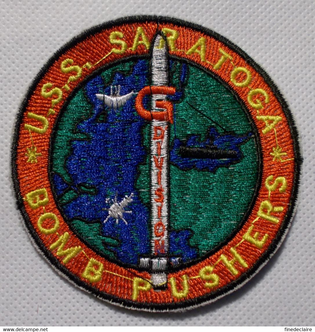 Ecusson / Patch - U.S.S. Saratoga - Bomb Pushers - G Division - Ecussons Tissu