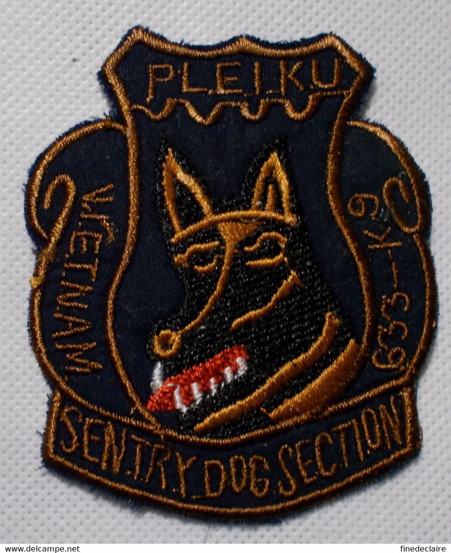 Ecusson/patch - USAF Vietnam - 633rd K9 Pleiku Sentry Dog Section (bleu Foncé) - Ecussons Tissu