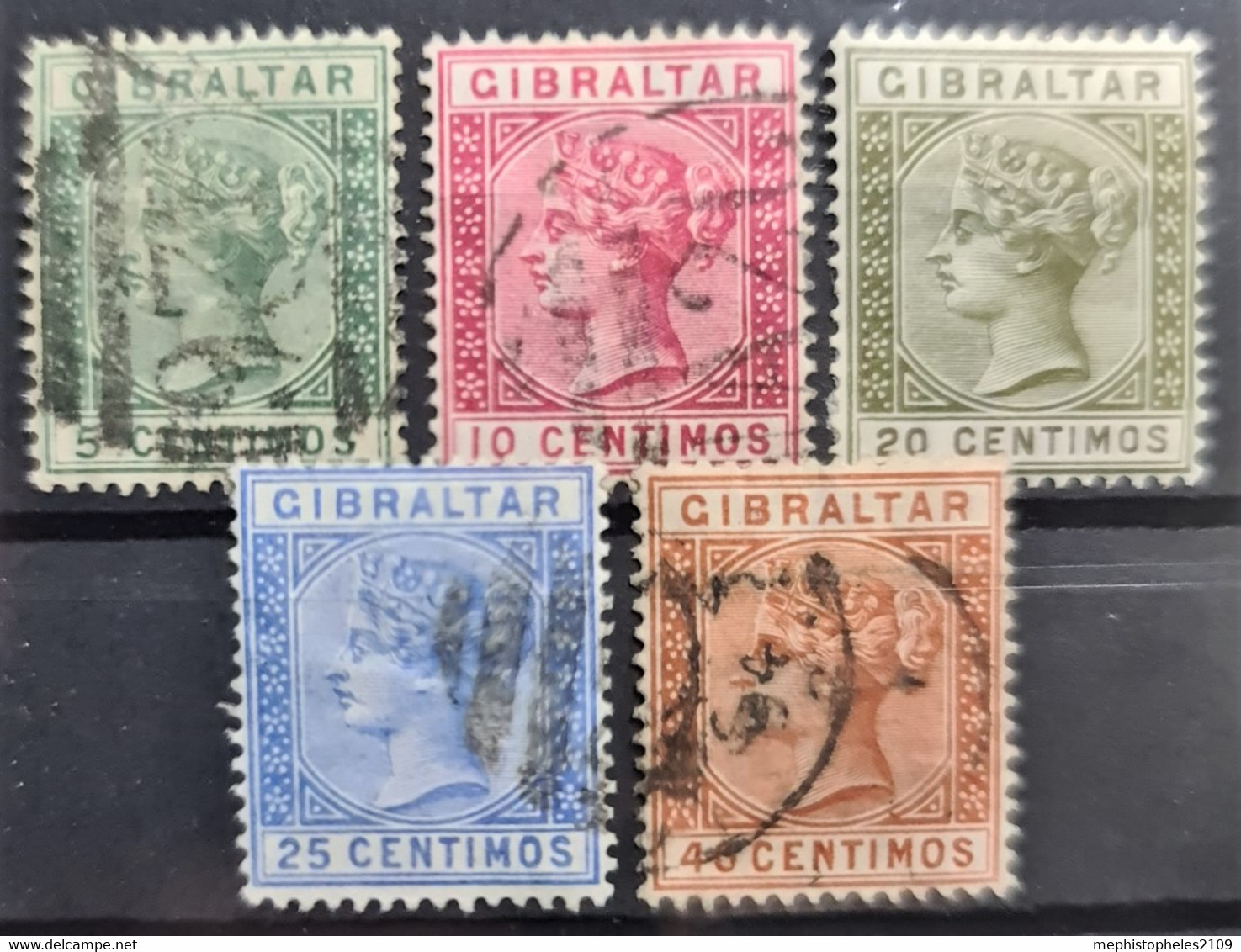 GIBRALTAR 1889/95 - MLH/canceled - Sc# 29-33 - Gibilterra