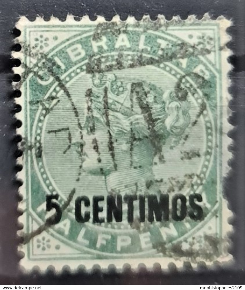 GIBRALTAR 1889 - Canceled - Sc# 22 - Defect On Right Edge - Gibilterra