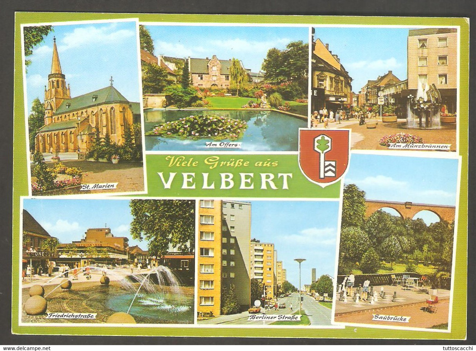 VELBERT - Picture Postcard With Outdoor Chess Set - Echecs