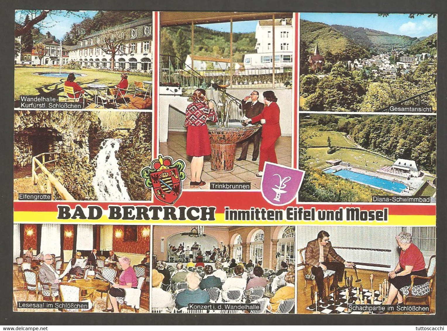 BAD BERTRICH - Picture Postcard With Outdoor Chess Set - Echecs