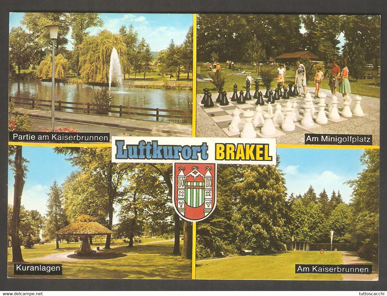 LUFTKURORT BRAKEL - Picture Postcard With Outdoor Chess Set - Echecs