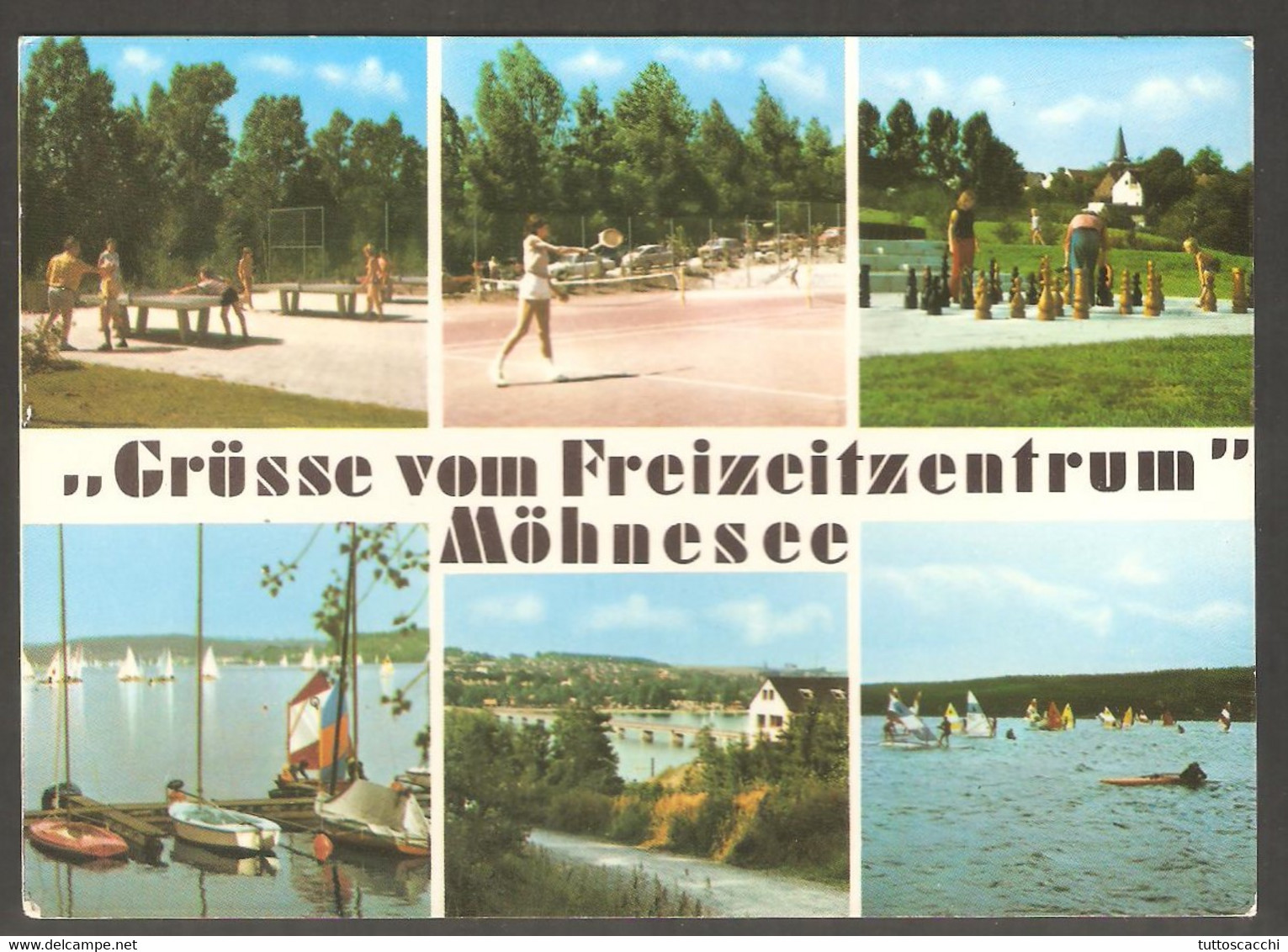 MOEHNESEE - Picture Postcard With Outdoor Chess Set, Traveled - Echecs